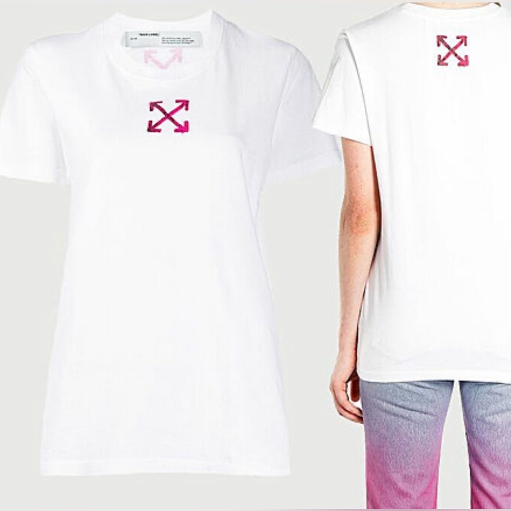 Off-White Arrow-print short-sleeve T-shirt, white